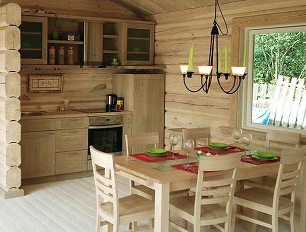Дизайн маленькой кухни в деревянном доме