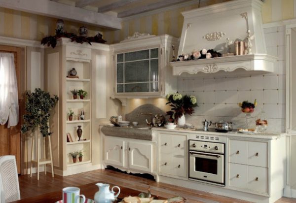 белая кухня в стиле прованс